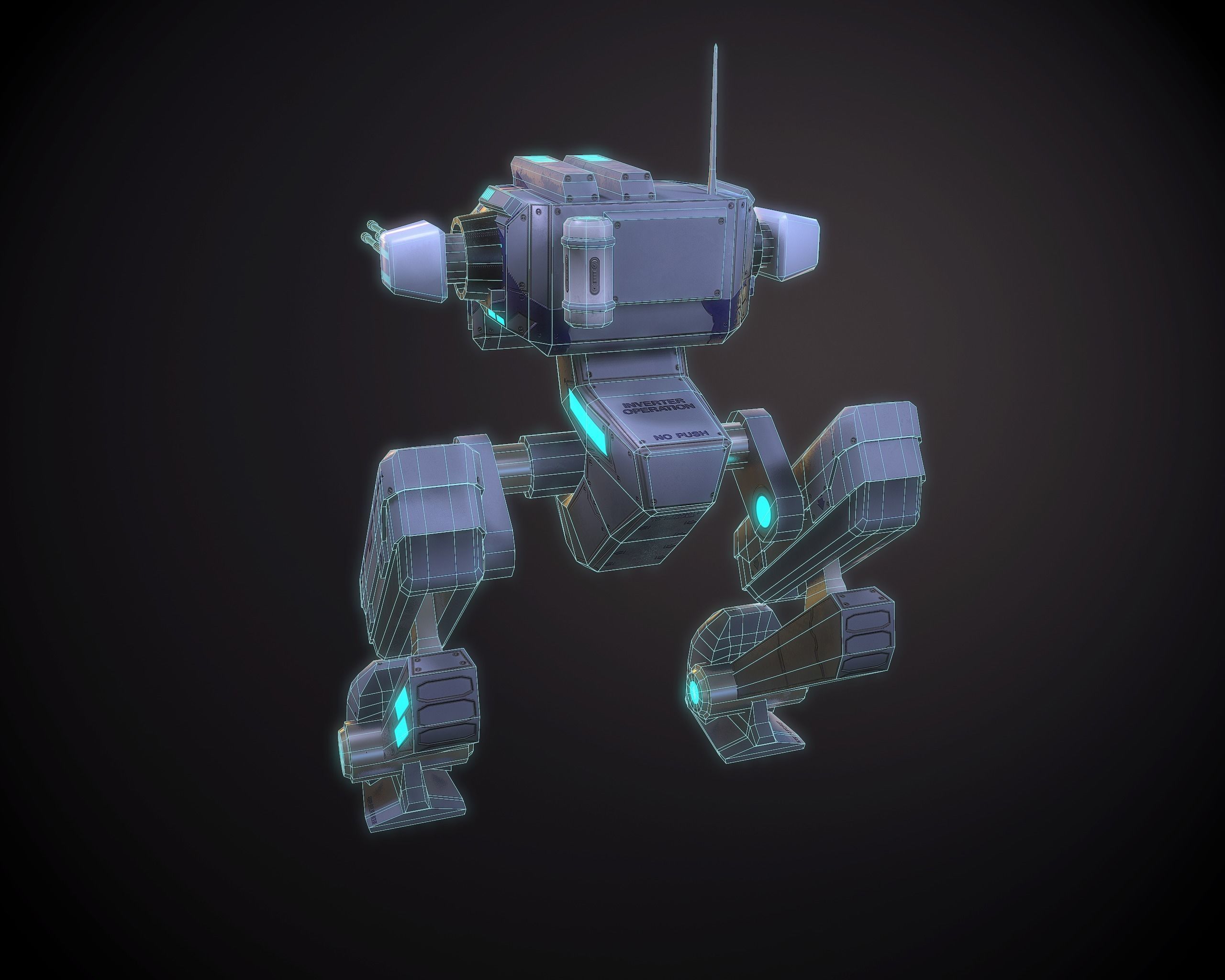 3D model Sprinter light Mech VR / AR / low-poly | CGTrader
