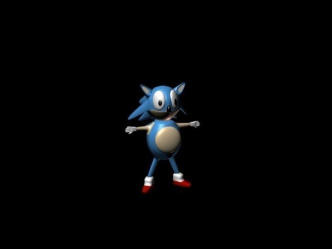 sonic free VR / AR / lowpoly 3D Model MAX