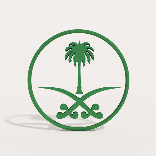 Kingdom of Saudi Arabia KSA Logo 3D model CGTrader