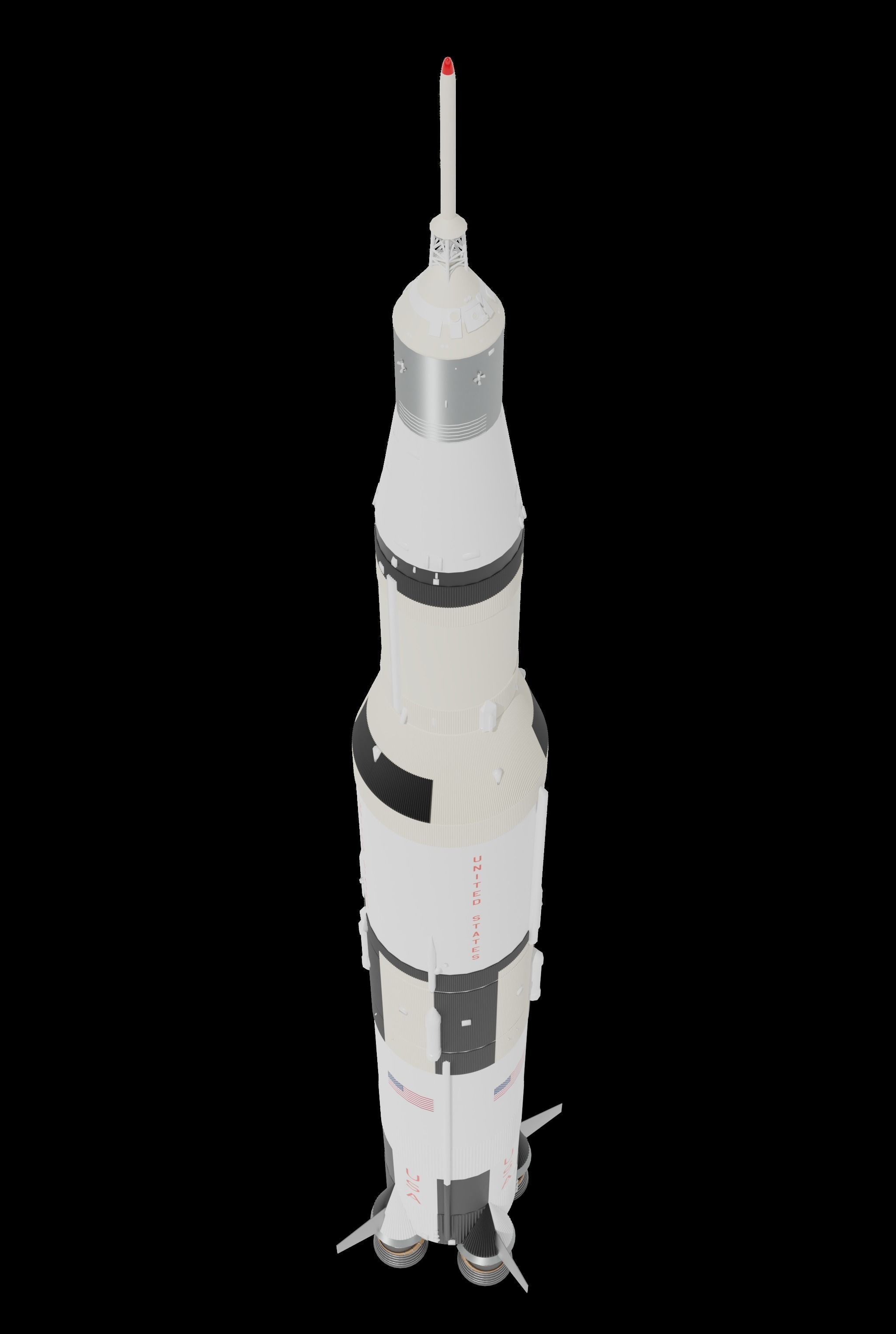 Saturn V free 3D model CGTrader