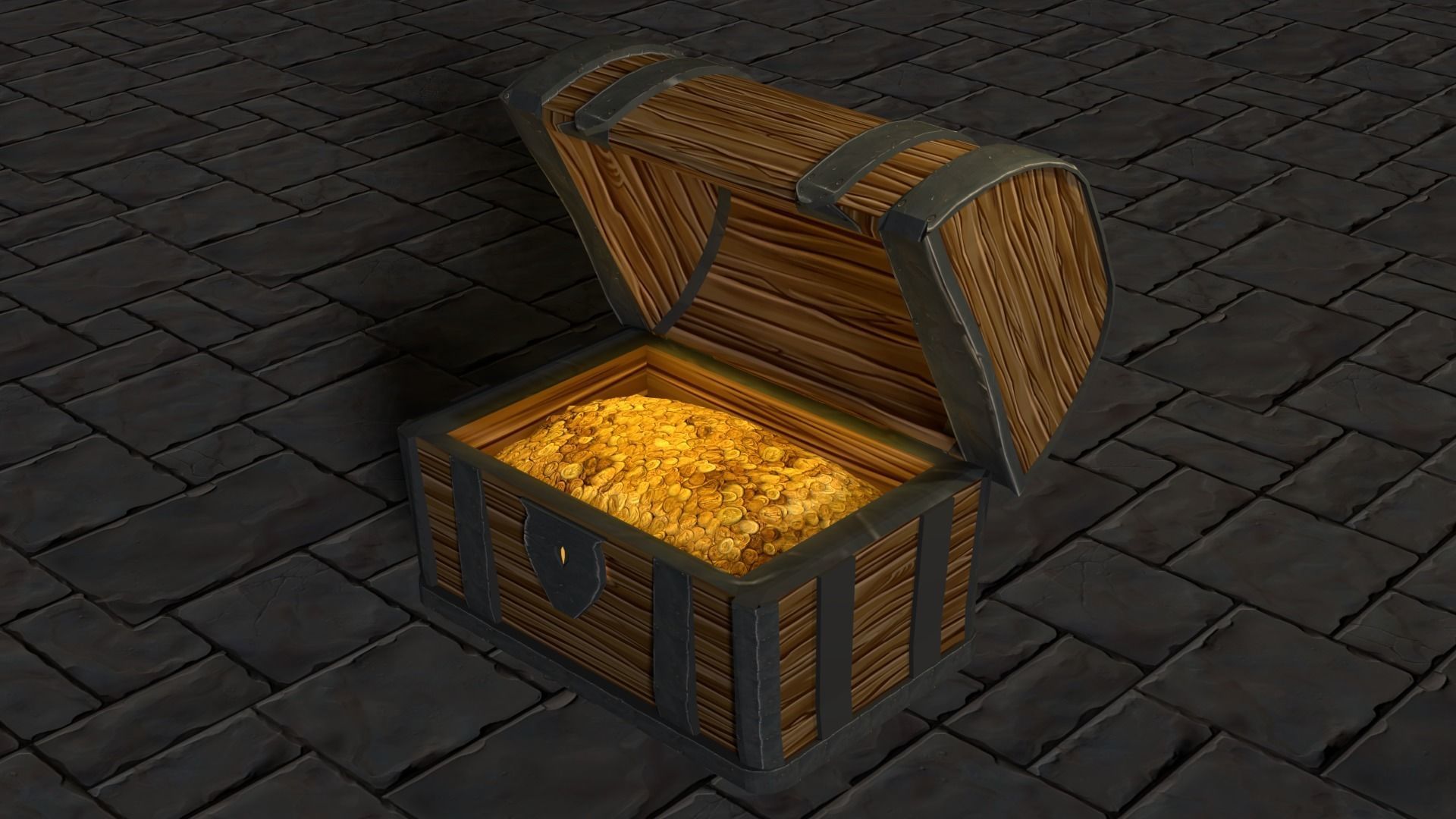 3D model Low Poly Treasure Chest VR / AR / low-poly | CGTrader
