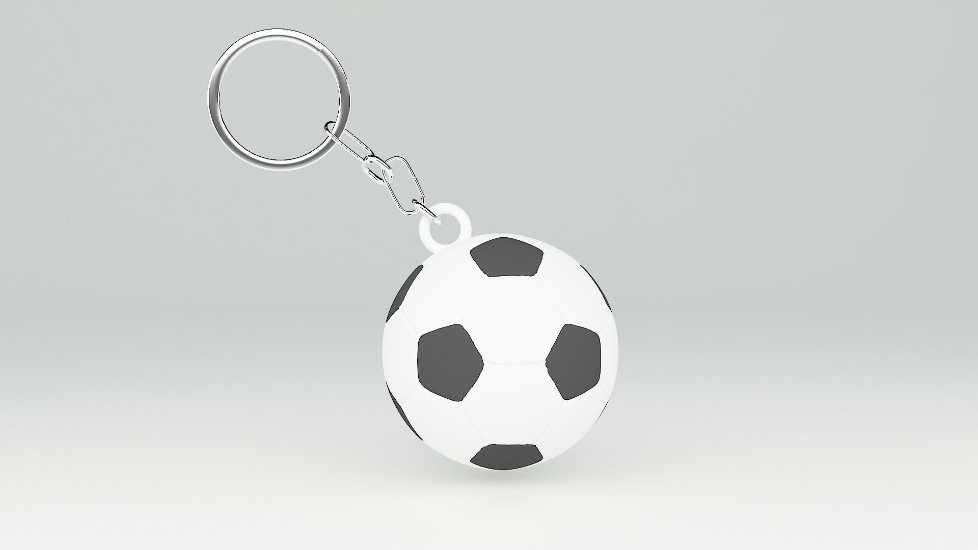 Soccer ball keychain 3D model 3D printable CGTrader