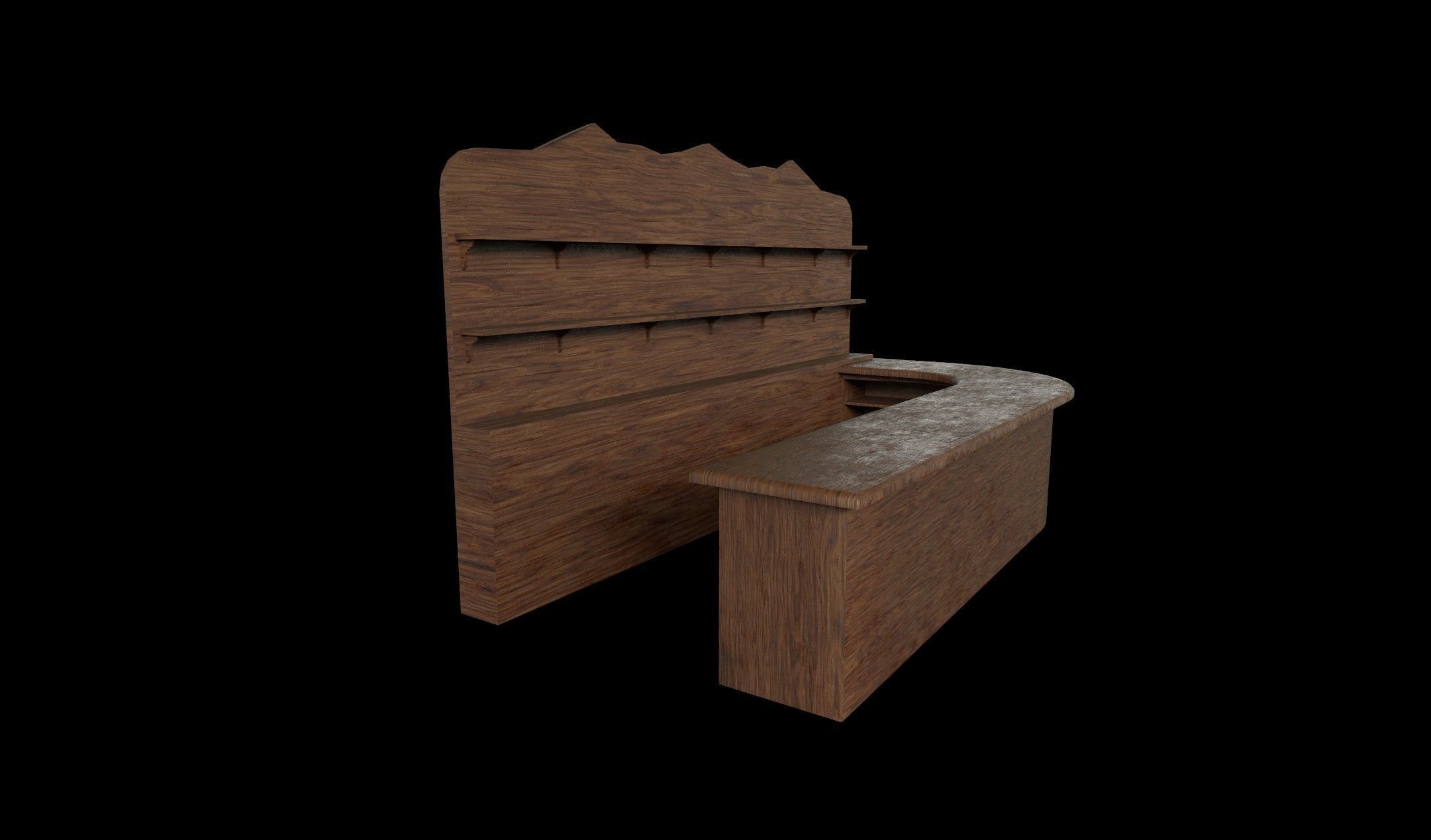 3D model Bar Counter PBR Textured VR / AR / lowpoly CGTrader
