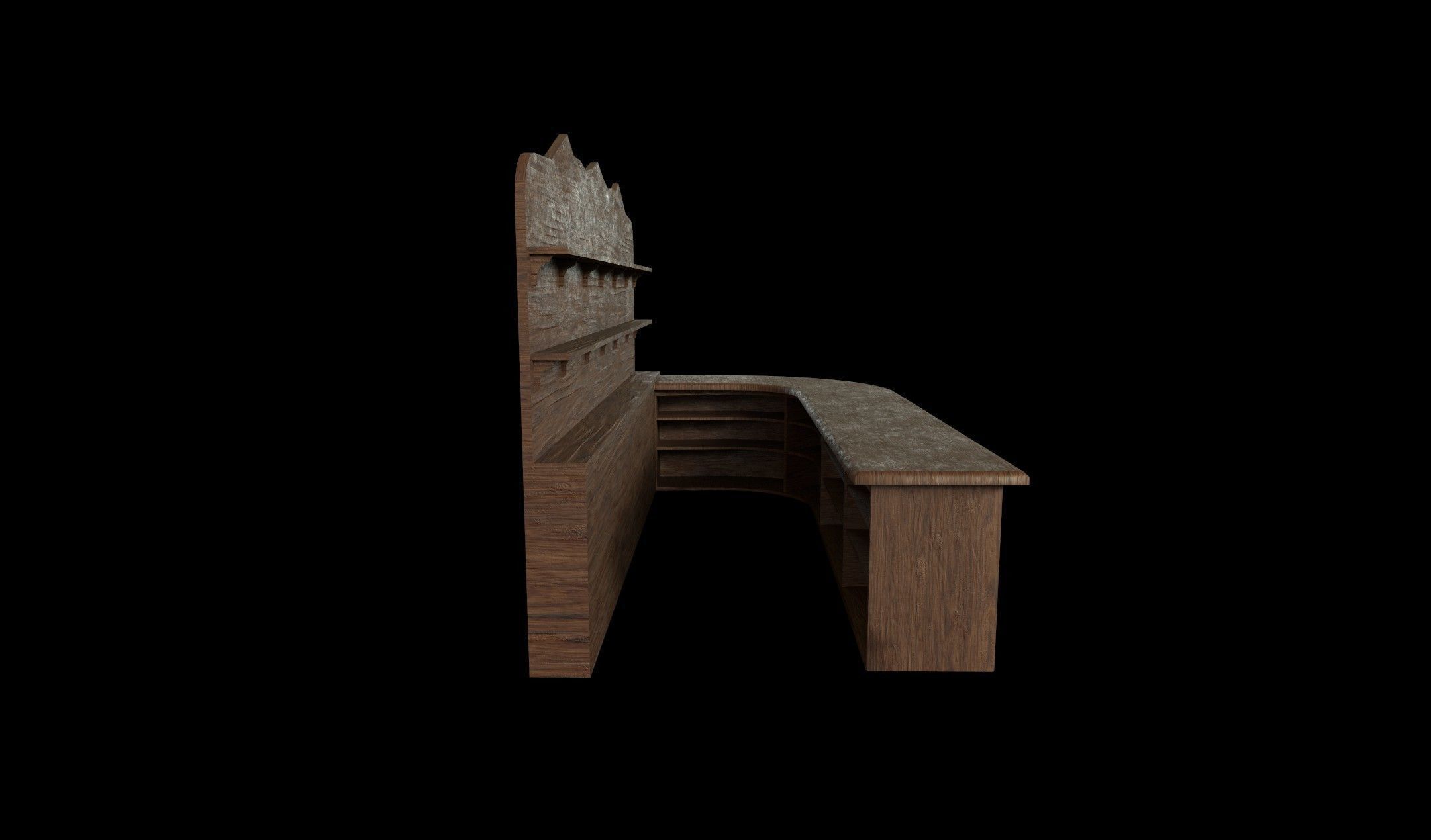 3D model Bar Counter PBR Textured VR / AR / lowpoly CGTrader