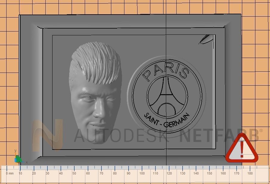 Neymar Jr - Paris Saint Germain - 3D print ready frame 3D print
