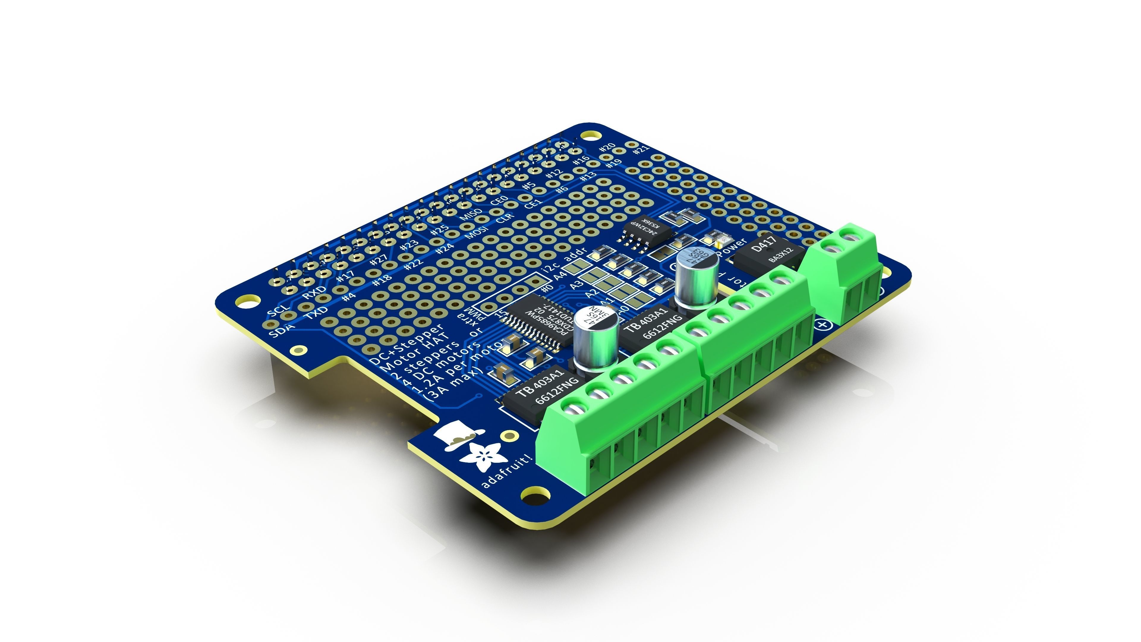 Adafruit DC Stepper motor HAT - Reverse engineering