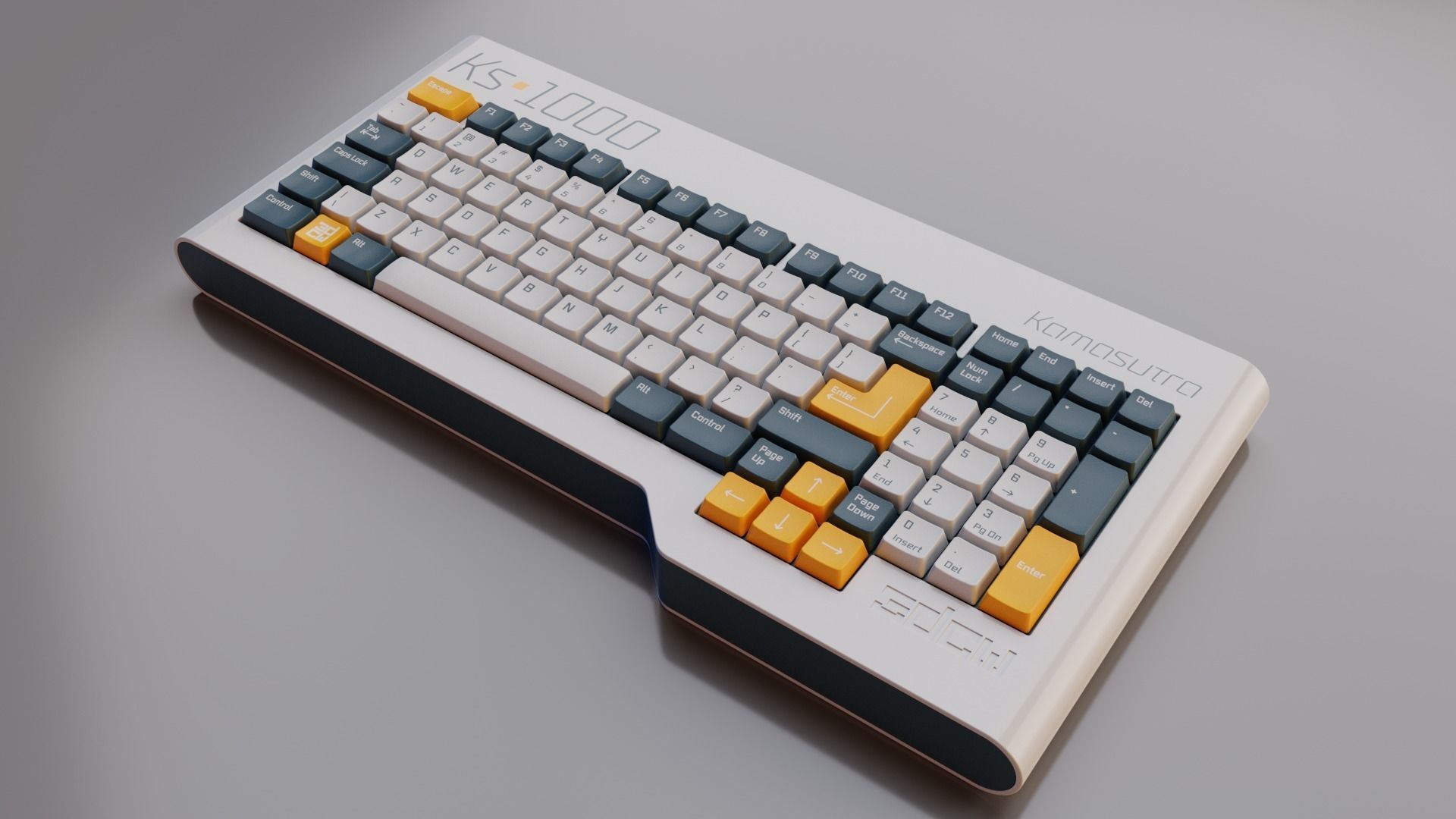 3D Retro Modern Keyboard CGTrader