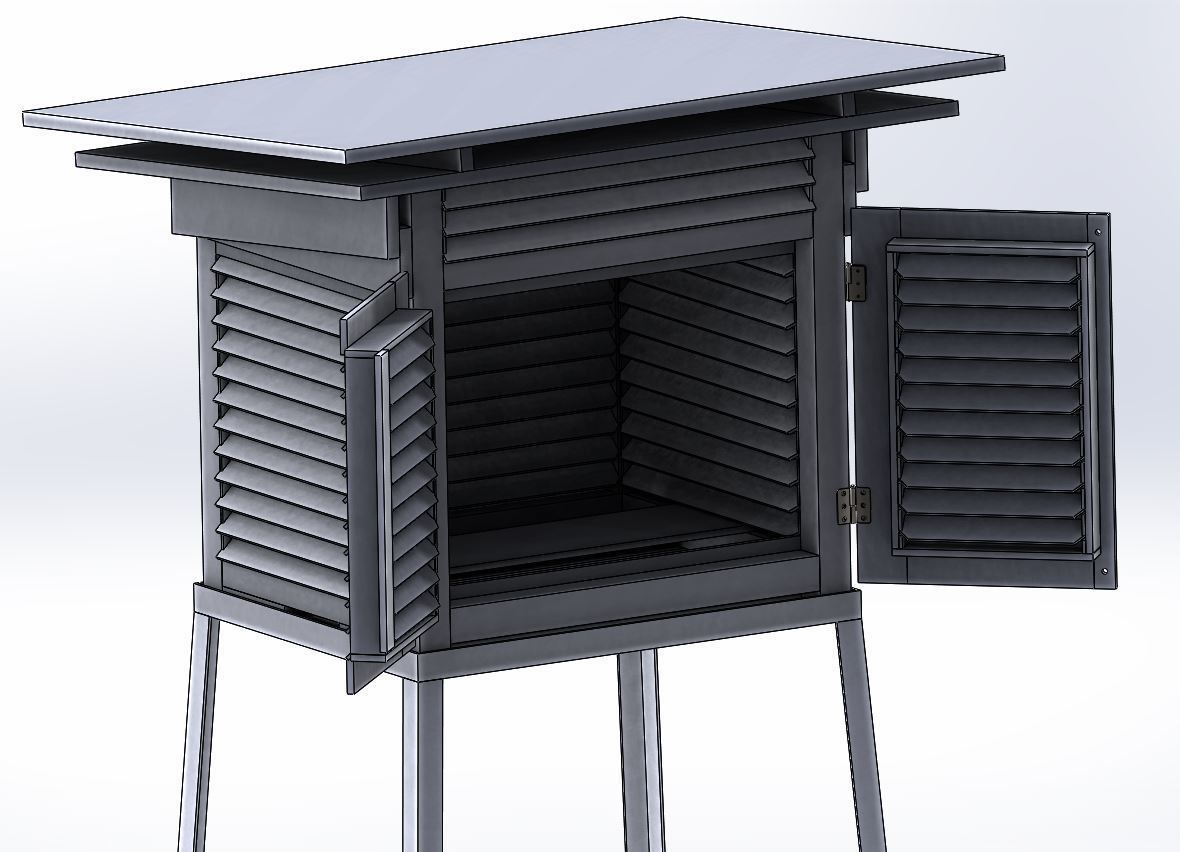 Stevenson screen for weather station free 3D model CGTrader