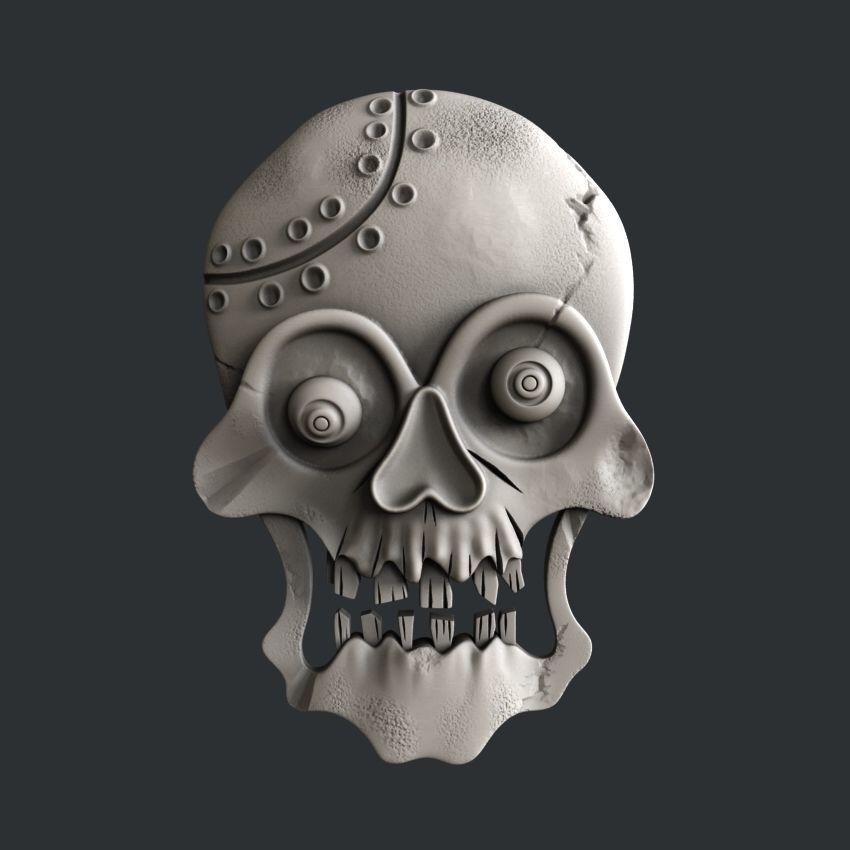 3d STL models for CNC skull 3D model