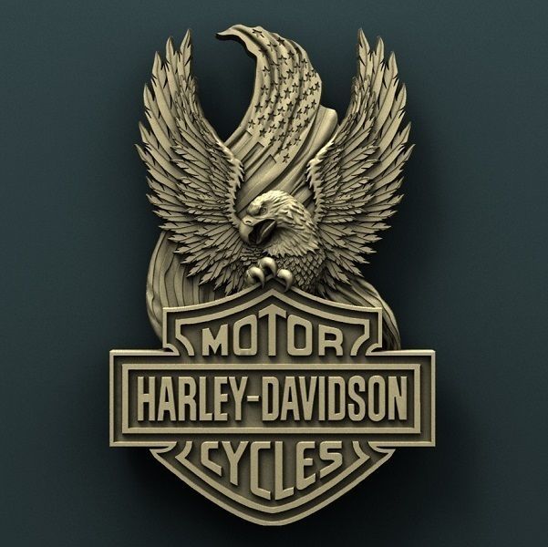 Harley Davidson 3d stl model for cnc