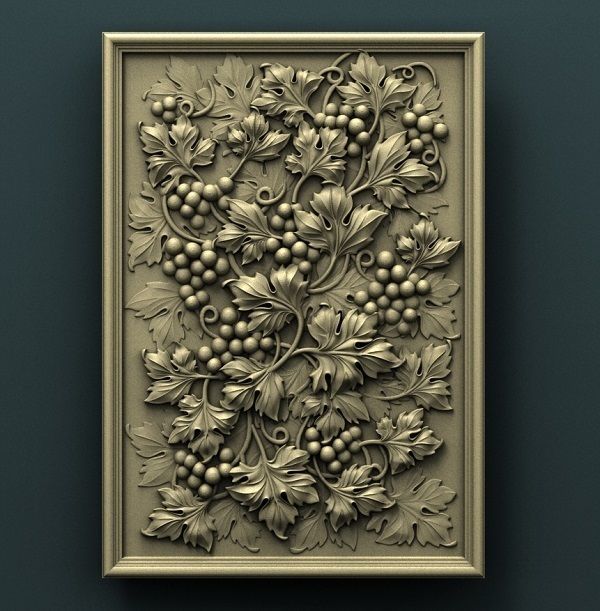 Grape 3d stl model for cnc