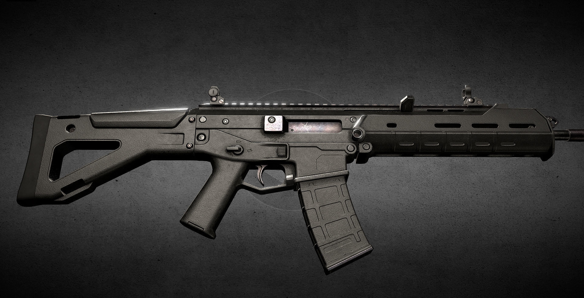 3D model Bushmaster ACR Assault Rifle VR / AR / low-poly | CGTrader