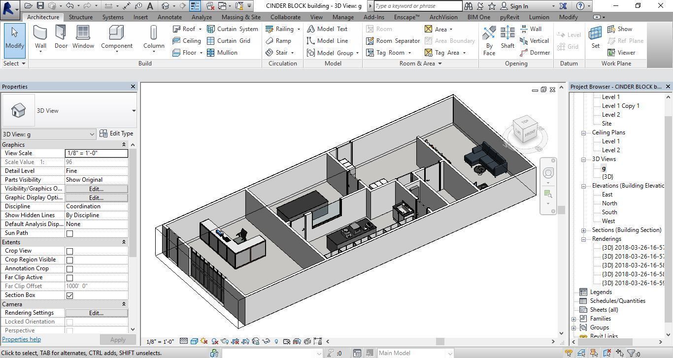 Revit Model for Lab Space 3D model | CGTrader