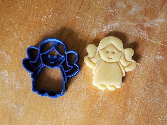 Angel cookie cutter version 2 3D model 3D printable CGTrader