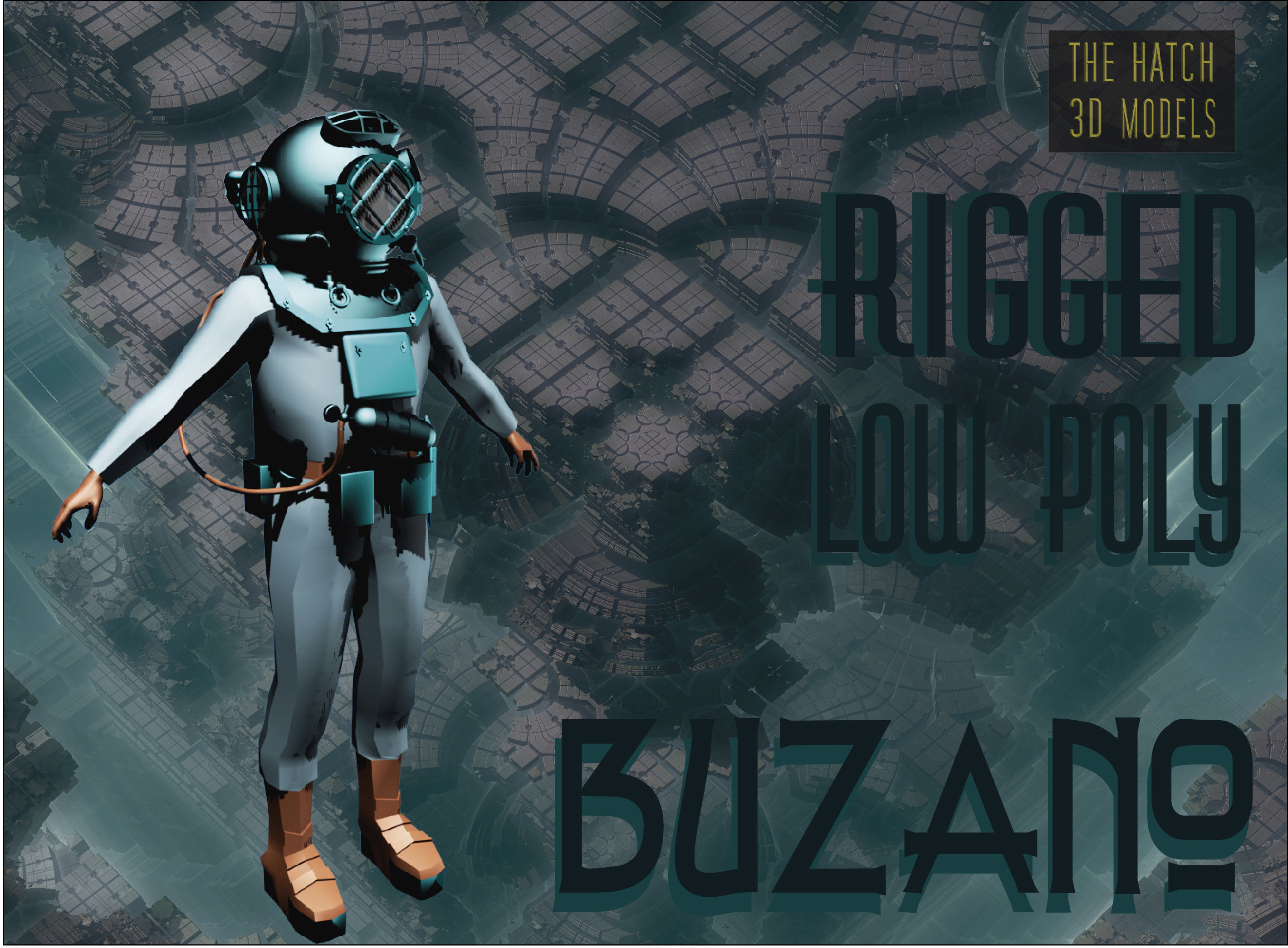 3D model Vintage diving suit CGTrader