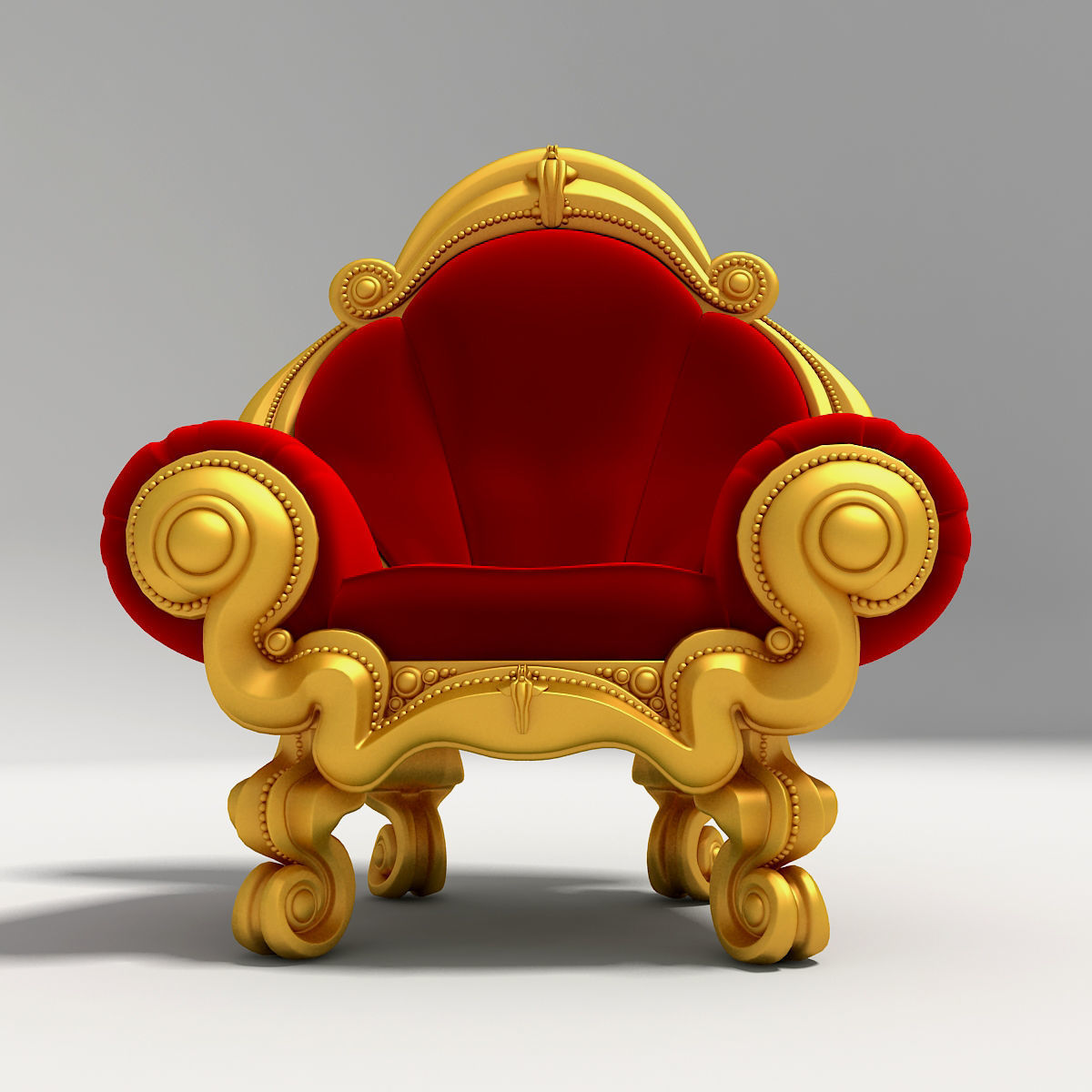 King Chair 3D model CGTrader