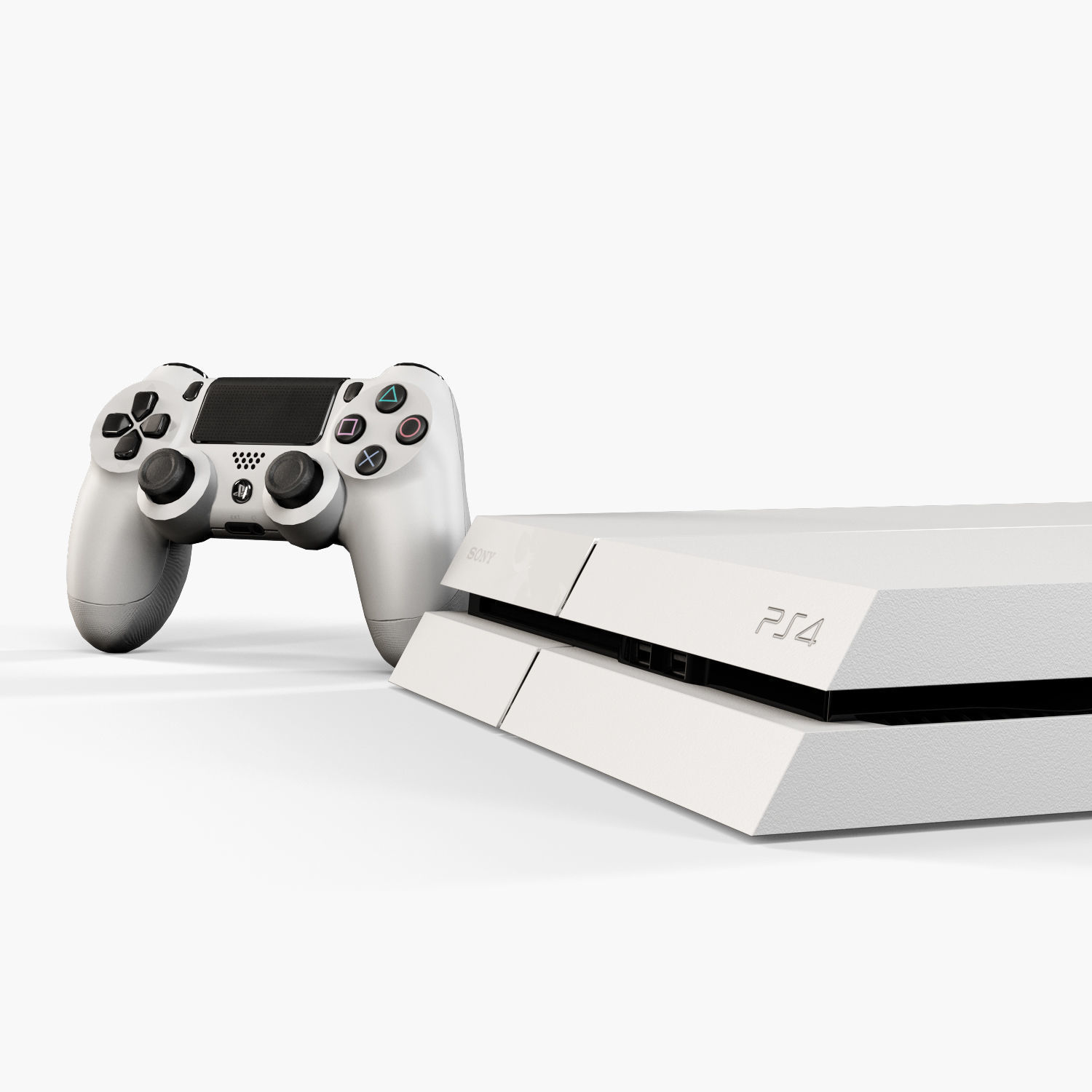 3D model Sony PlayStation 4 White VR / AR / lowpoly CGTrader