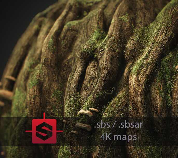 Knotty Tree PBR Tileable Material