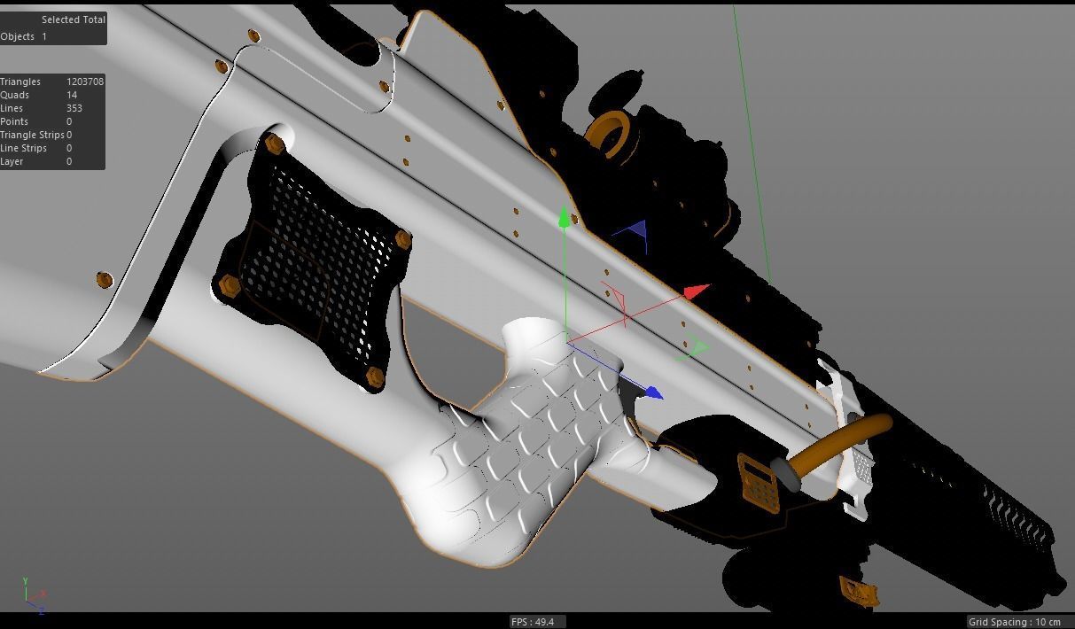 Sci-fi concept Laser Rifle free 3D model | CGTrader