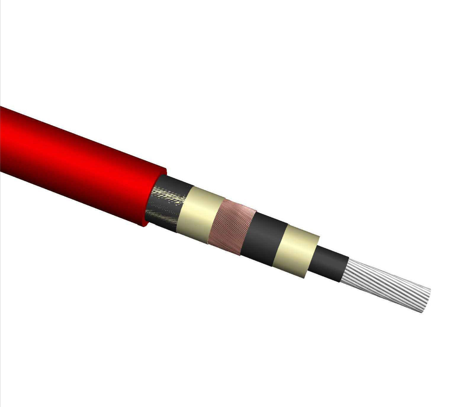 20 kV power cable NA2XSY 185 mm2 free 3D Model DWG IGE IGS IGES