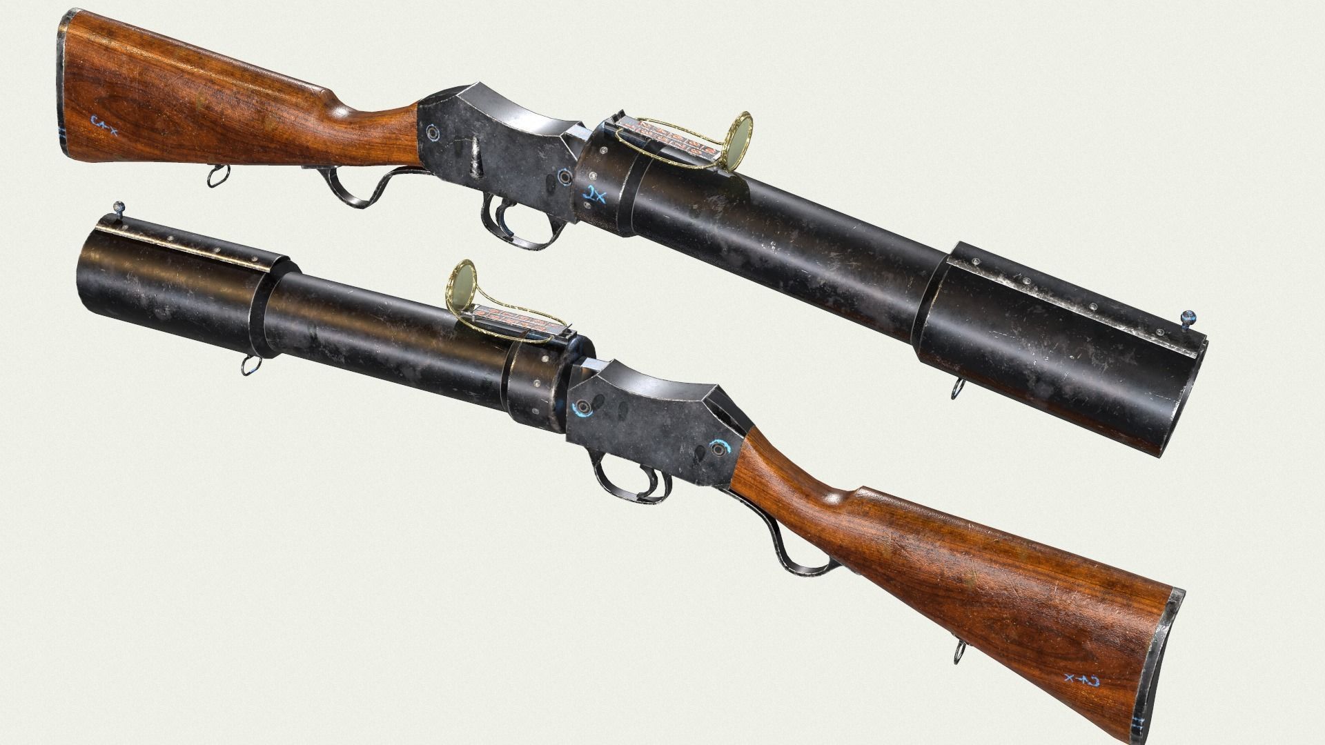 3D model martini henry grenade launcher VR / AR / lowpoly CGTrader