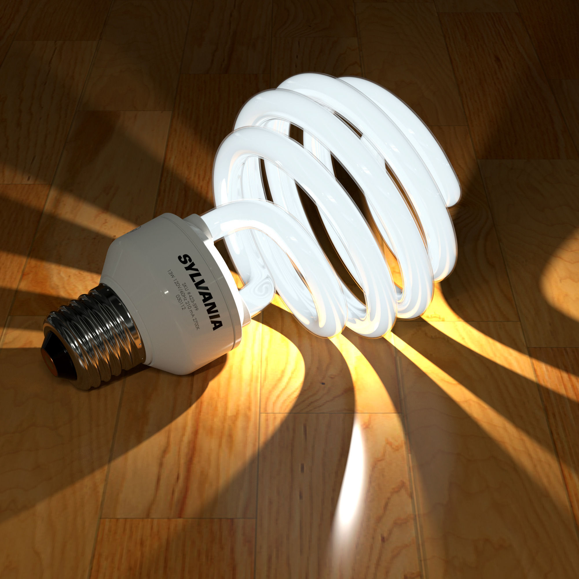 Compact fluorescent light bulbs CFLs free 3D model CGTrader