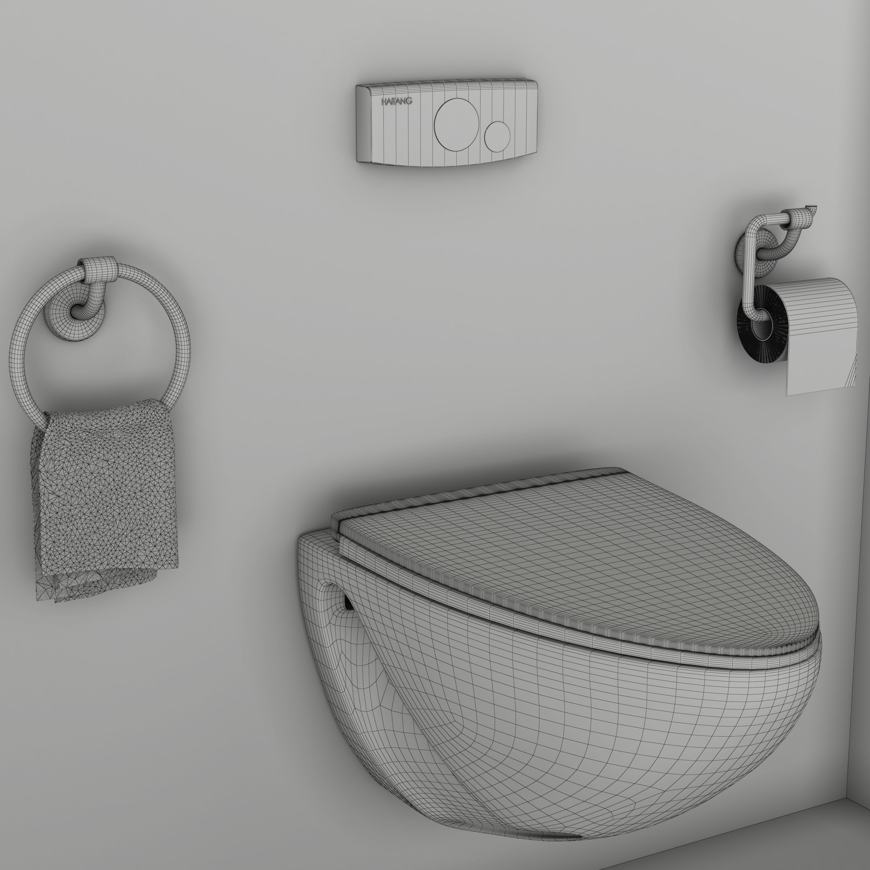 Toilet and Bidet 3d model 3D model CGTrader