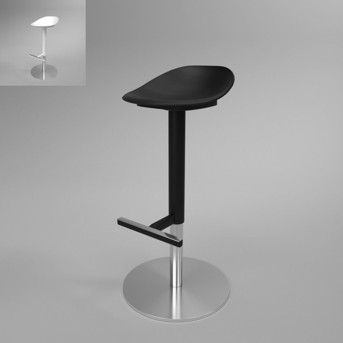 YanInge Bar Stool Chair Blender Cycles 3D model CGTrader