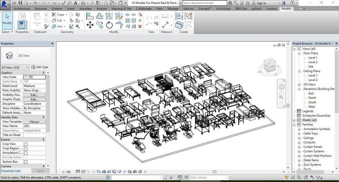 43 Models For Pateint Bed and Dental Revit Family 3D model | CGTrader