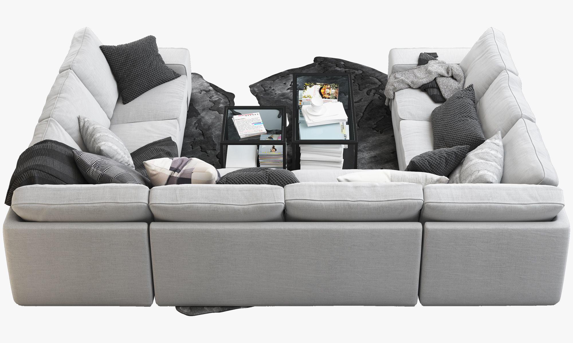 KIVIK 7seat Ushaped sofa Ikea 3D model CGTrader