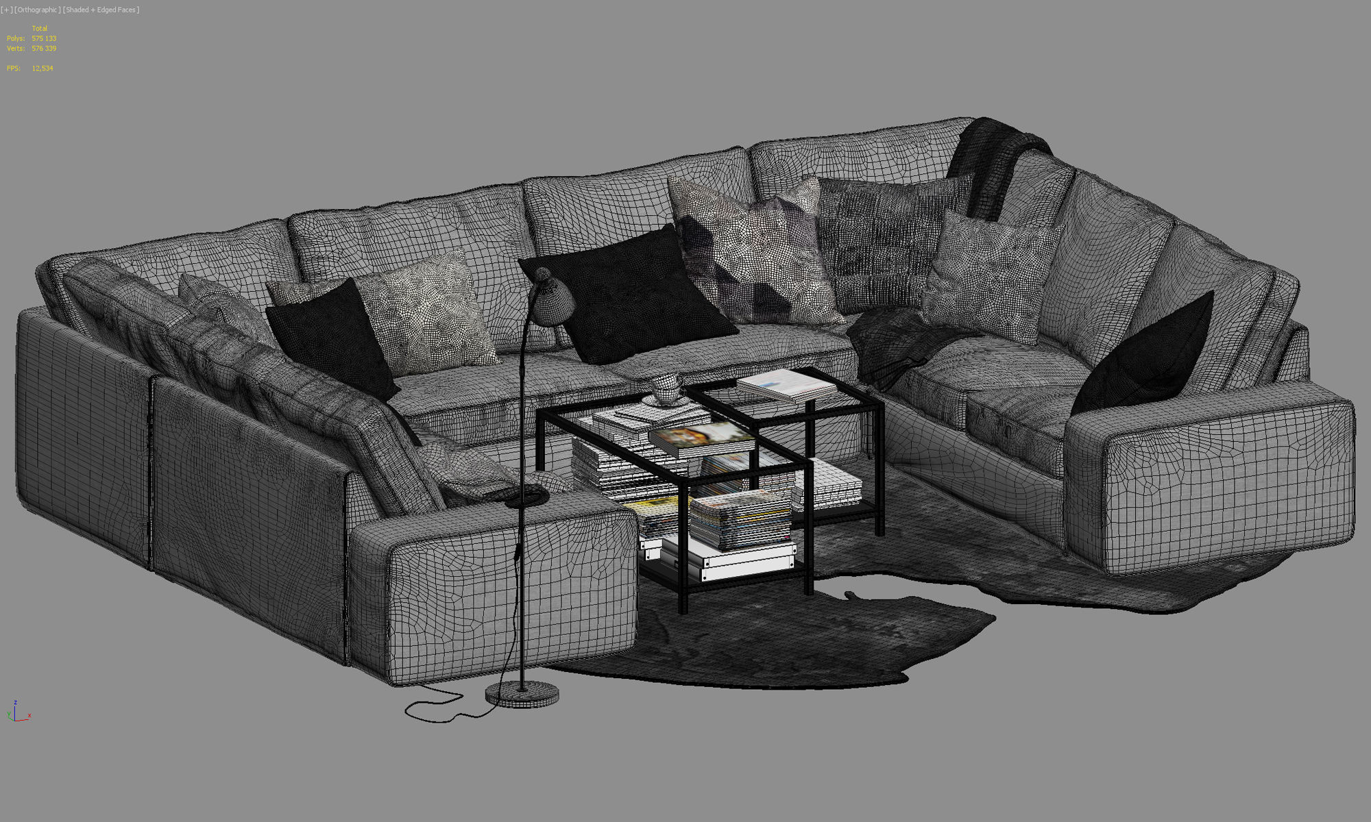 KIVIK 7seat Ushaped sofa Ikea 3D model CGTrader