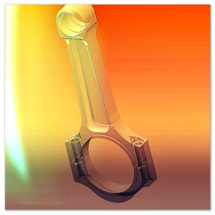 pistonrod piston rod free 3D model CGTrader