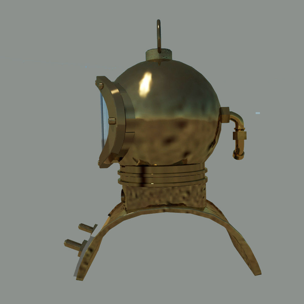 3D model Vintage diving helmet3 VR / AR / lowpoly CGTrader