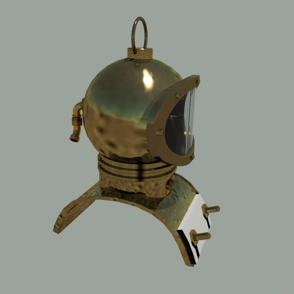 3D model Vintage diving helmet3 VR / AR / lowpoly CGTrader