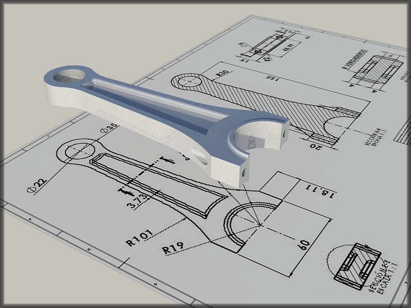 Connecting rod 3D model CGTrader