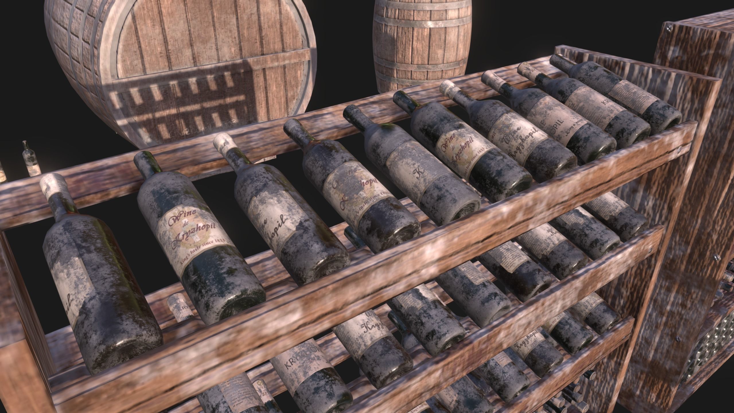 3D model Wine Cellar Pack VR / AR / lowpoly CGTrader