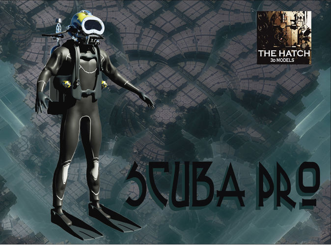 Scuba Diver Pro 3D model CGTrader