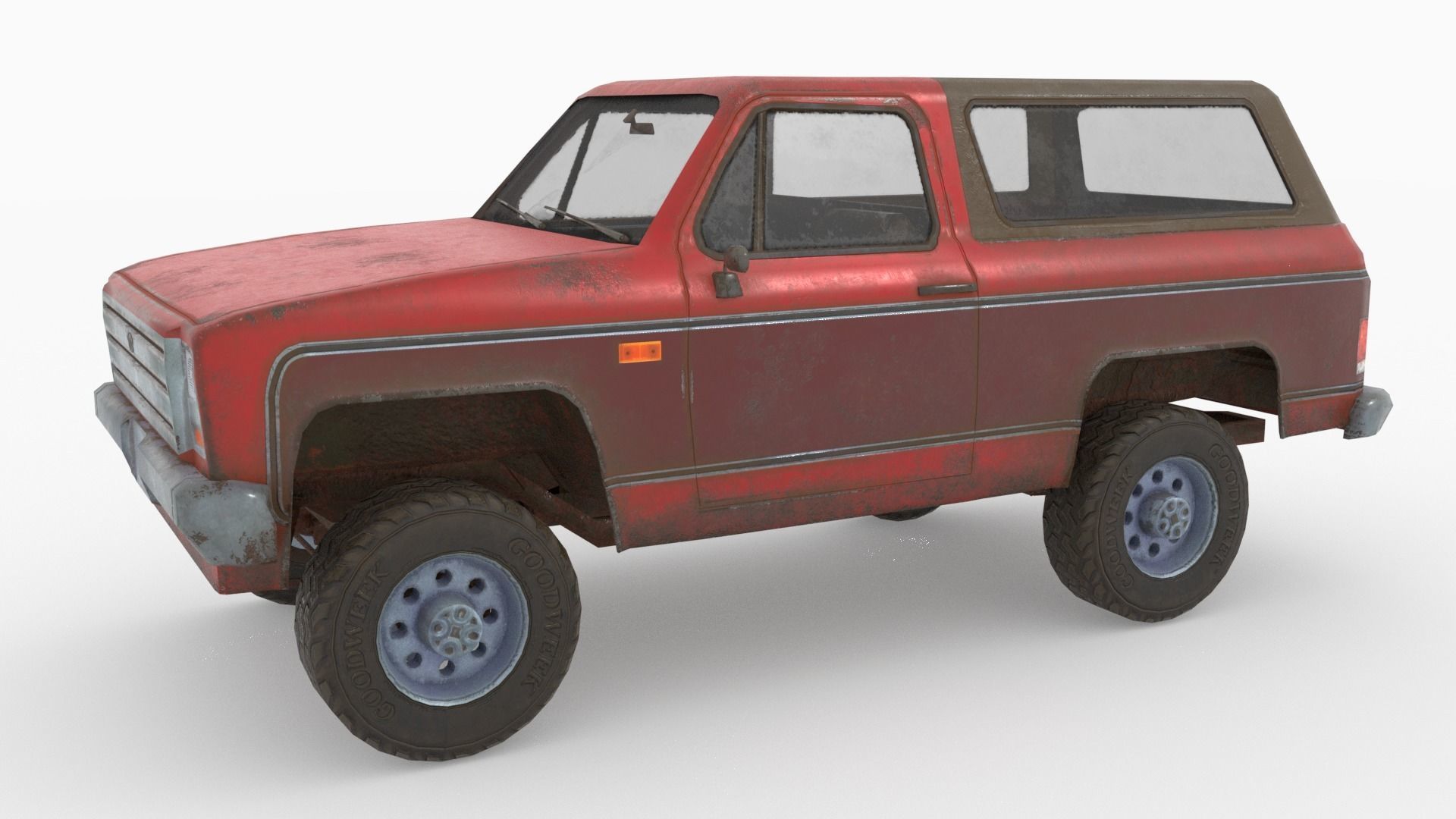Low poly SUV pick up