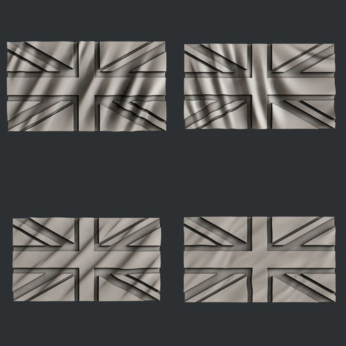 3d STL models for CNC set flag UK