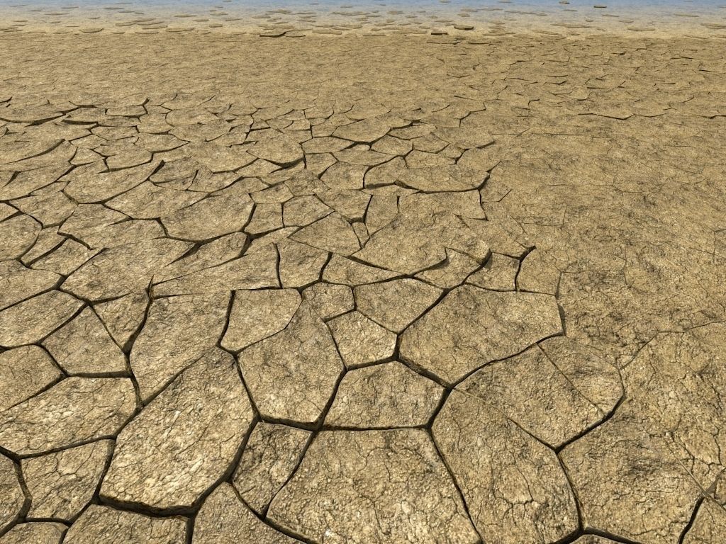 Cracked dry earth animated
