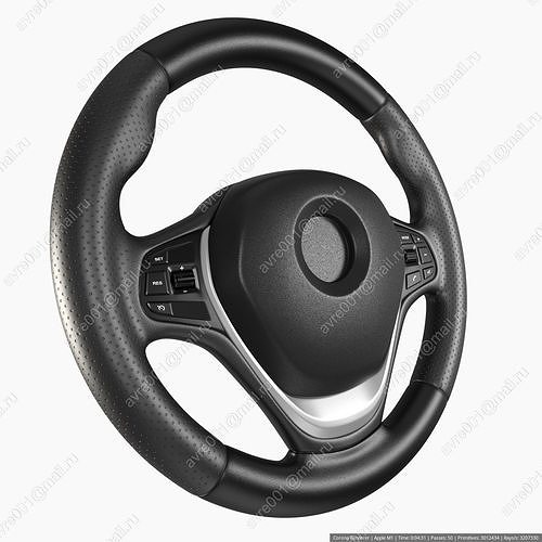 Car steering wheel 1 3D model rigged CGTrader