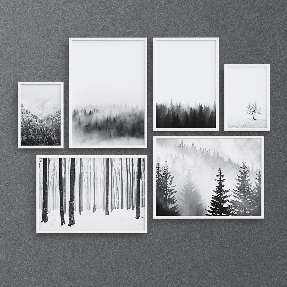 Black white set art 3D model CGTrader