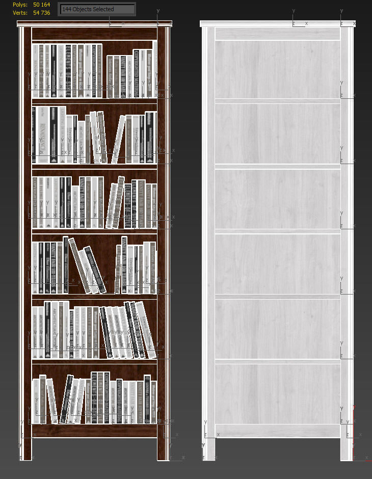 BRUSALI Bookcase 3D model CGTrader