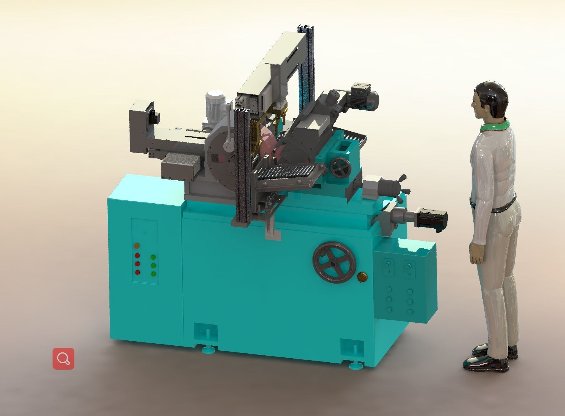 Automatic loading of centerless grinding machine 3D