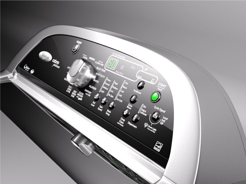 Whirlpool Cabrio Platinum washer 3D model CGTrader