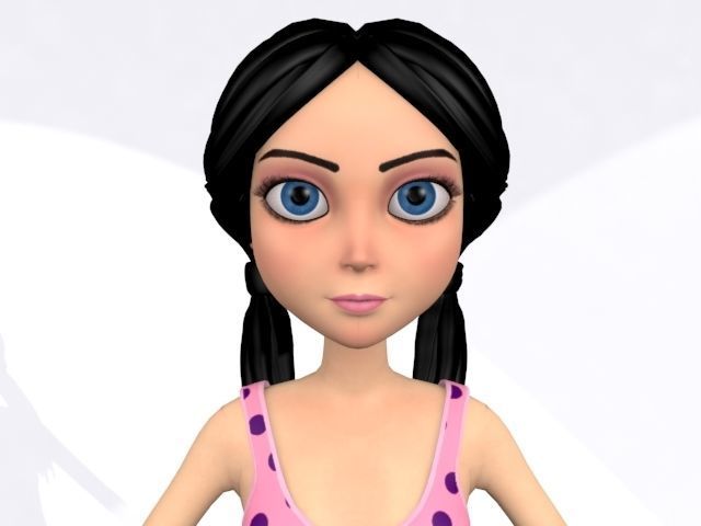 girl toon 3D model