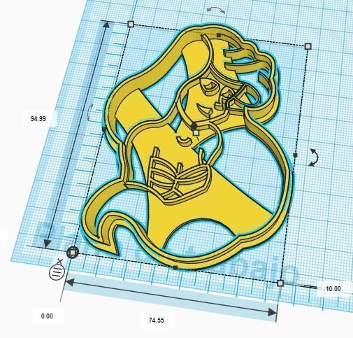 The Little Mermaid Ariel Cookie Cutter