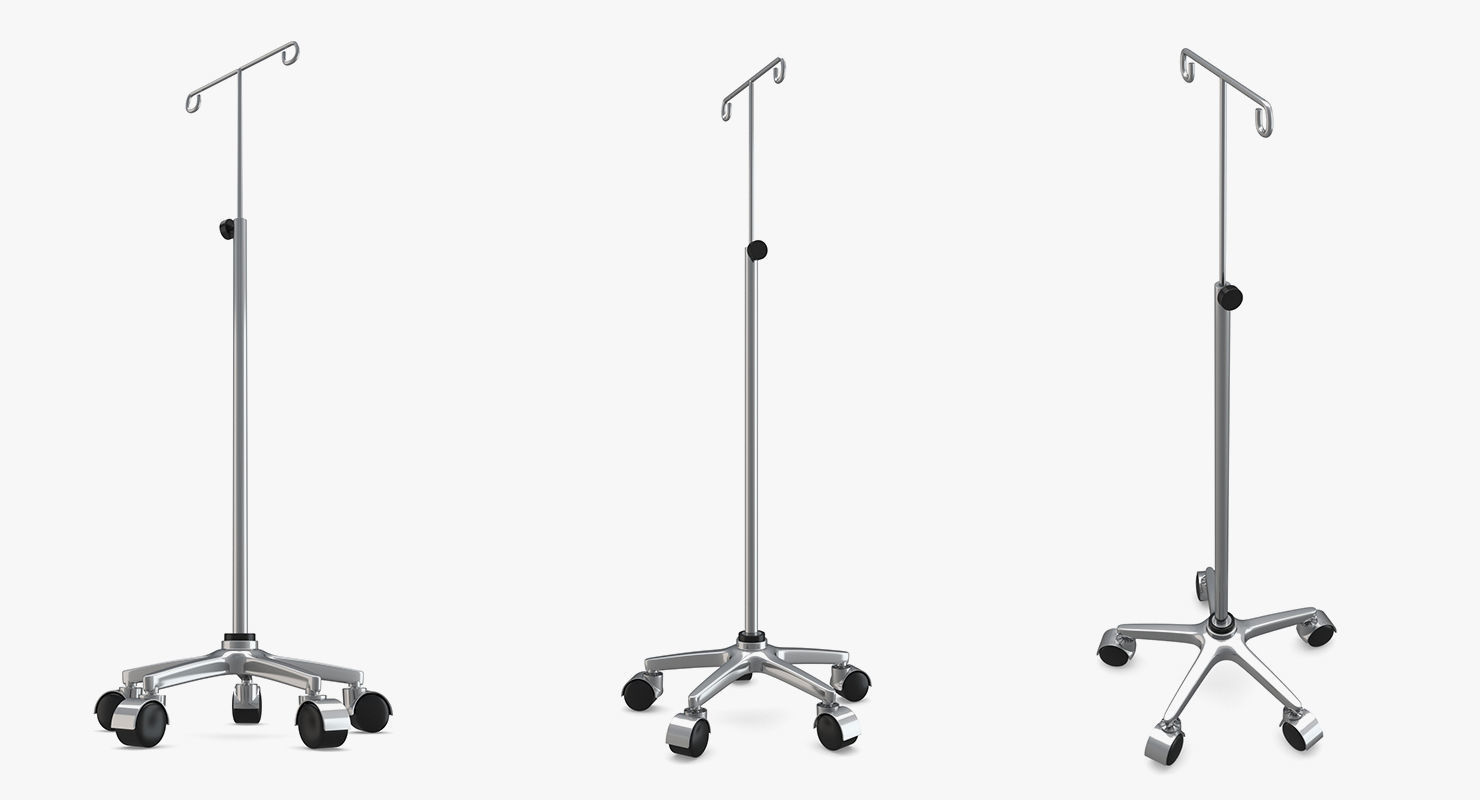Medical Iv Stand 3D model CGTrader