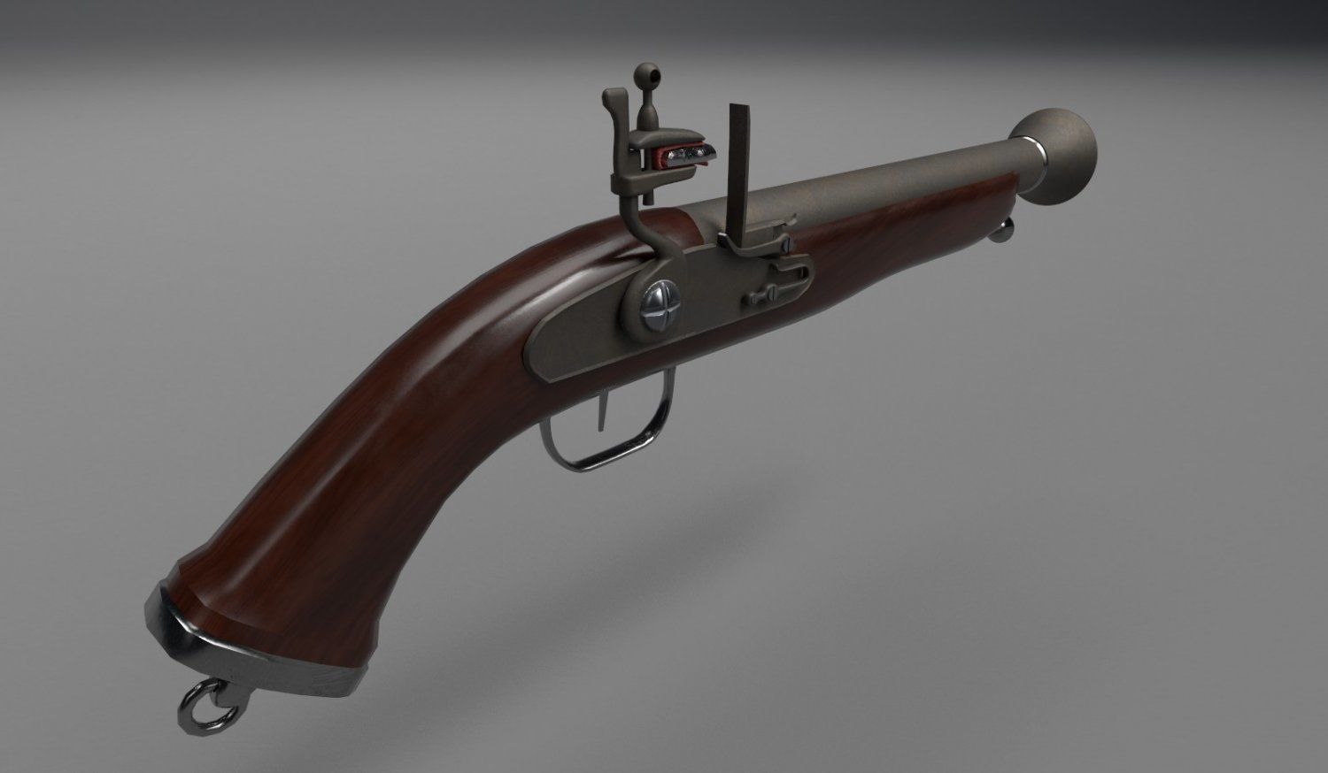 Flintlock Gun 3D model CGTrader
