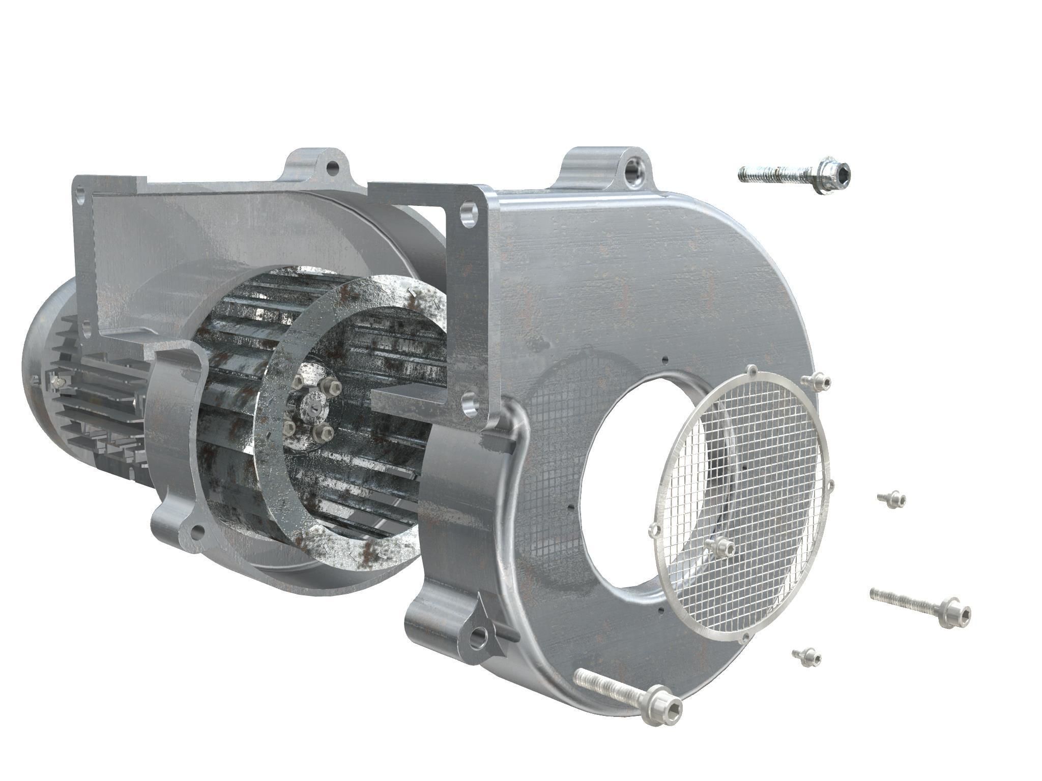 Industrial Centrifugal Blower Fan - Animated 3D model animated | CGTrader